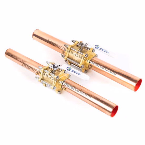 OEM/ODM 2 3 Piece Cpx General Assembly Medical Oxygen Isolation Brass Ball Valve with Medical Gas Pipeline Equipment Factory Price Medical Lockable Line Valve