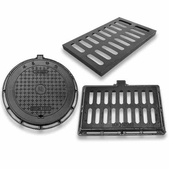 OEM Sand Die Casting Heavy Duty En124 Ductile Iron Square Gully Grate Manhole Grating