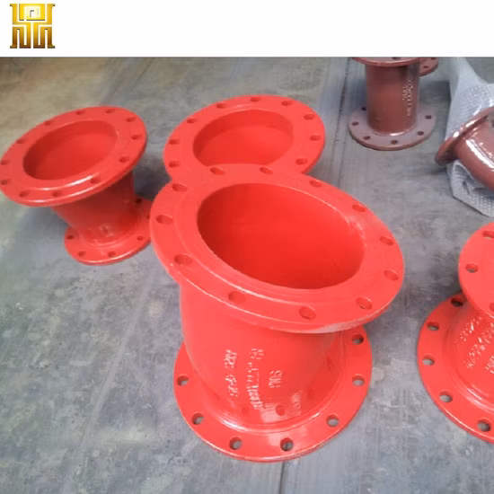 En545 En598 ISO2531 Pn16 Pn25 Ductile Iron Pipe Fittings with Flanged Ends