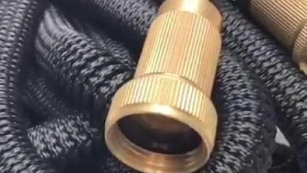 Black Flexi Hose Expanding Garden Hose Quick Connect Adapter