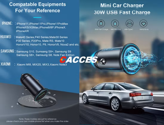 2 Port Mini Quick Charging Dual USB Car Charger Adapter